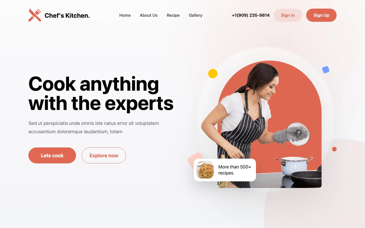 Chefs Kitchen Nextjs Free 1.0.0 template cover