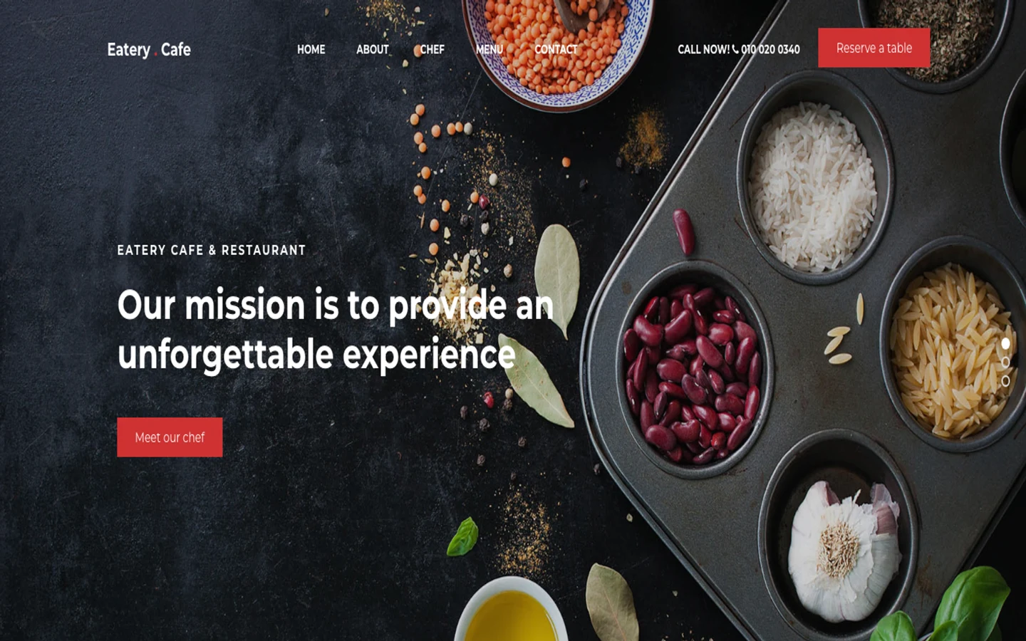 Eatery Master template cover