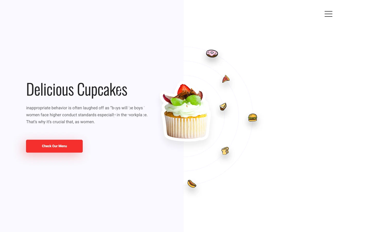 Food Bar Gh Pages template cover